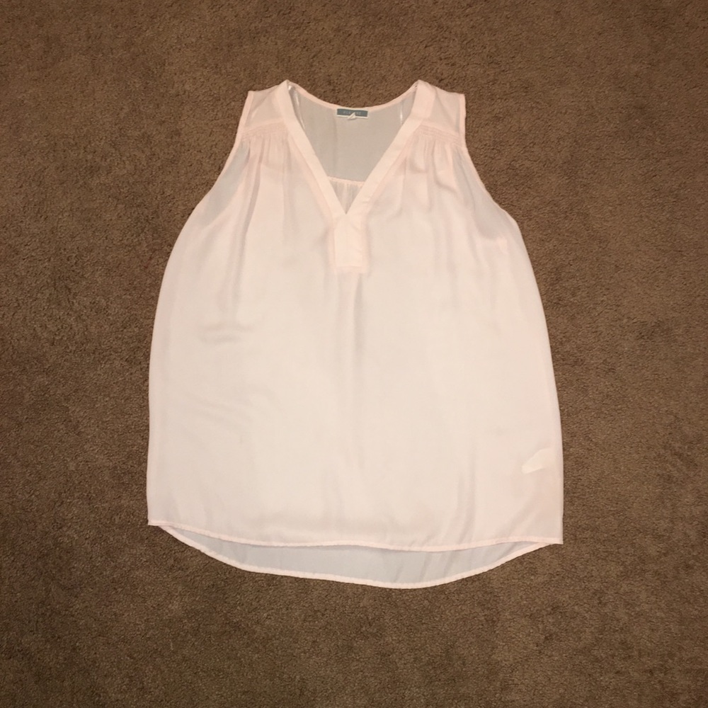 Pink chiffon tank